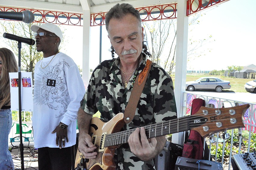 Guitarist Robert Claery performed with the Peace Seekers.
