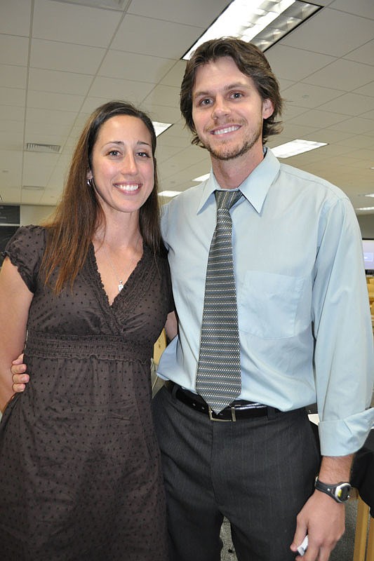 Jennifer Clarkson came out to help her boyfriend, International Medical Society President Jeremiah Libby.