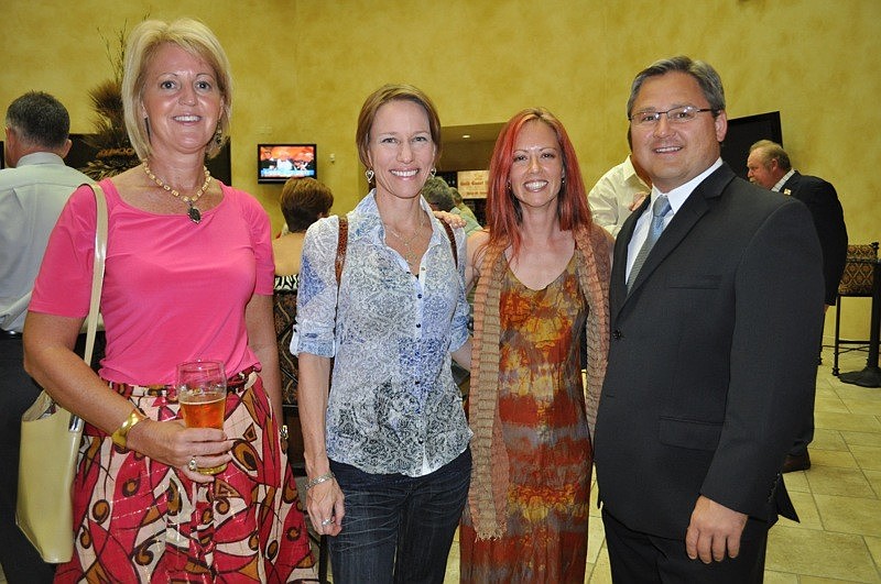 Maryellen McGrath and Julie Simons caught up with featured artist Hilary Wallis and friend Tracy Lee.