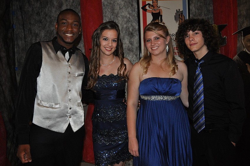 Tevin Moss, Sarah Reasor, Taylor Smith and Zach Richmond caught up before heading toward the dance floor.