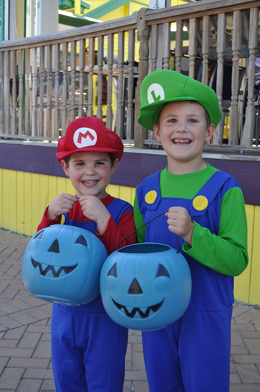 Connor and Collin Hacket went as Mario and Luigi.