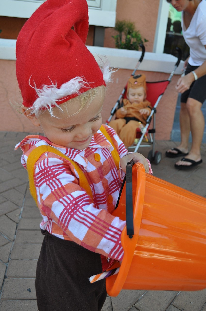 James Riddiford digs into his loot.