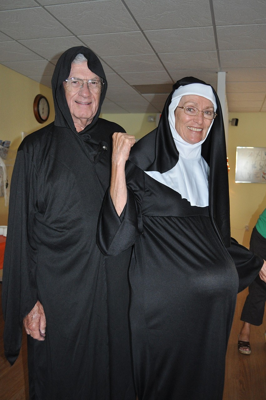 Dick and Sherry Hurley as a pregnant nun and an 