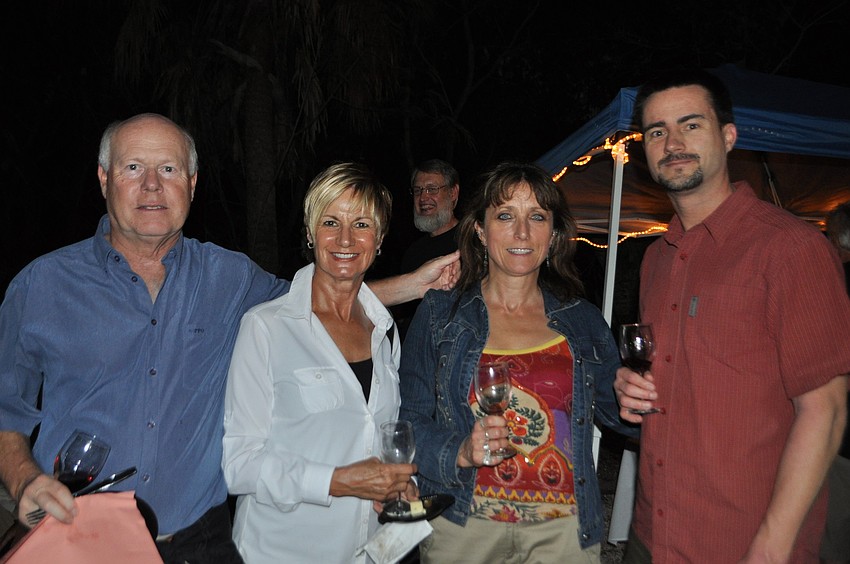 Don and Barbara Dowie (left) with their son Bryan Dowie (far right) and his fiancee, Louise Proulx, who are visiting from Canada.