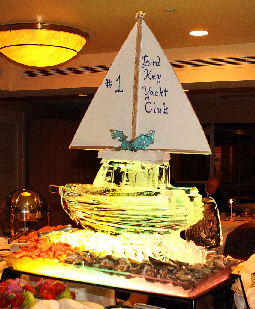 An ice sculpture created by executive chef Joe Santangini.