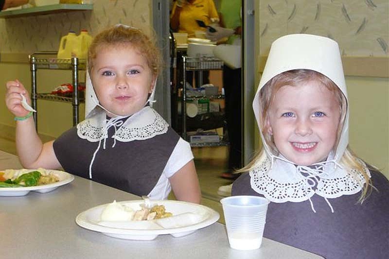 Gabrielle Messmer and Kristen Rice enjoyed all the good food.