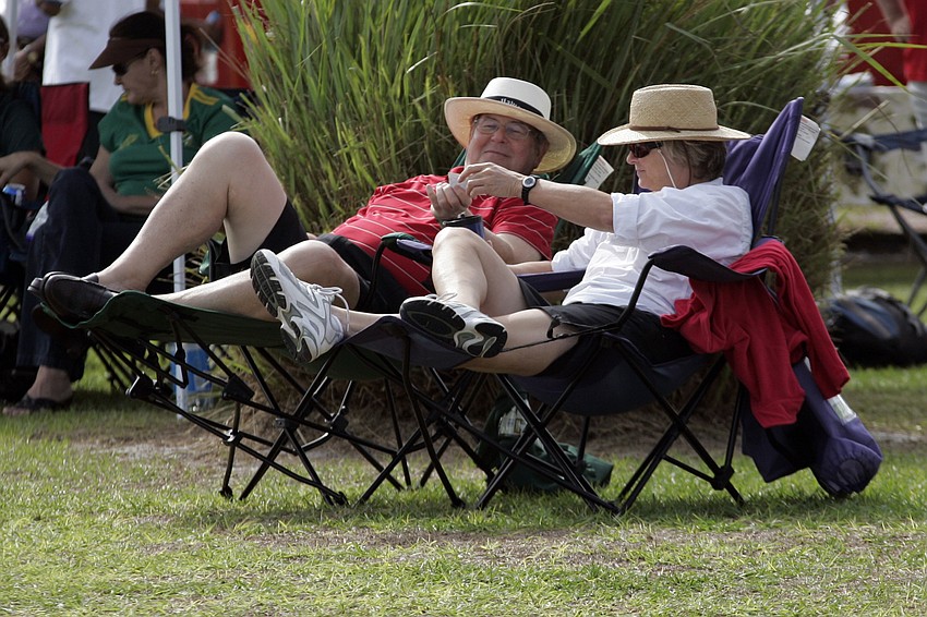 Linda Anderson and Paul Cromheecke of Sawyer, Mich. came out to the cricket festival for the first time last year.