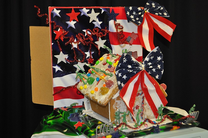 The Florida Jammers made a patriotic gingerbread house.