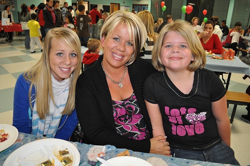 Brianna Douglas came out with her mom Mandy and sister Jaedyn, a third-grader at Tara.