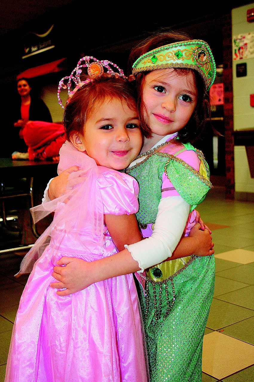 Lily Green and Sarah Winterrowd sashayed around Ashton Elementary dressed as their favorite fairytale characters â€“ Sleeping Beauty and Princess Jasmine â€“ for the school's kindergarten parade, held in February.