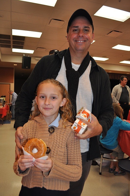 Matthew Facciolla ate with his daughter Madison, 8.