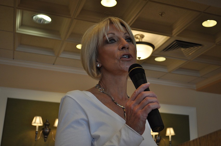 Debbie Haspel, spokesperson for the Susan G. Komen Foundation's Rally for the Cure, served as the keynote speaker at lunch.