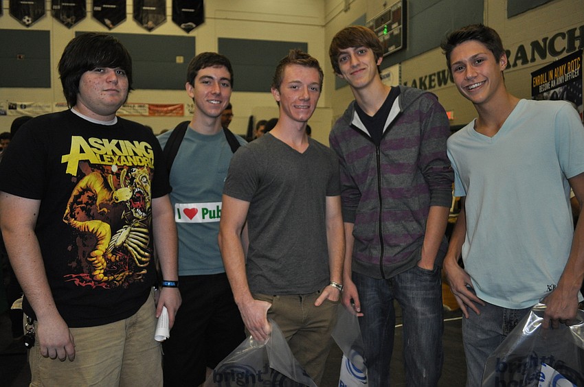 Pictured are Nick Gambardella, Andrew Winn, Nathan Barrett, Ryan Russo and Zach Keller.