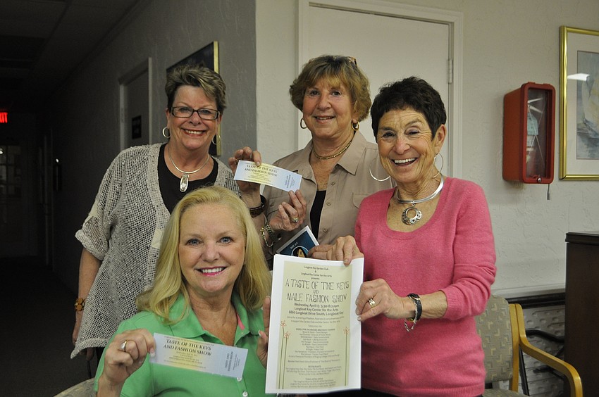 Barbara Kerwin, Jackie Salvino, Phyllis Black and Susan Landau already have their tickets for the Garden Club's upcoming Taste of the Keys and male fashion show.
