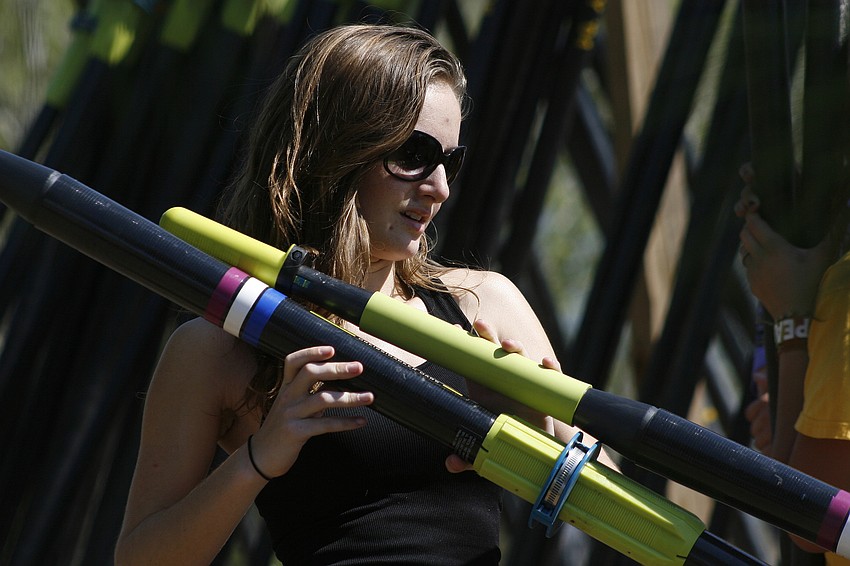 Power 10 coxswain Rachel Cohn was ready to compete.