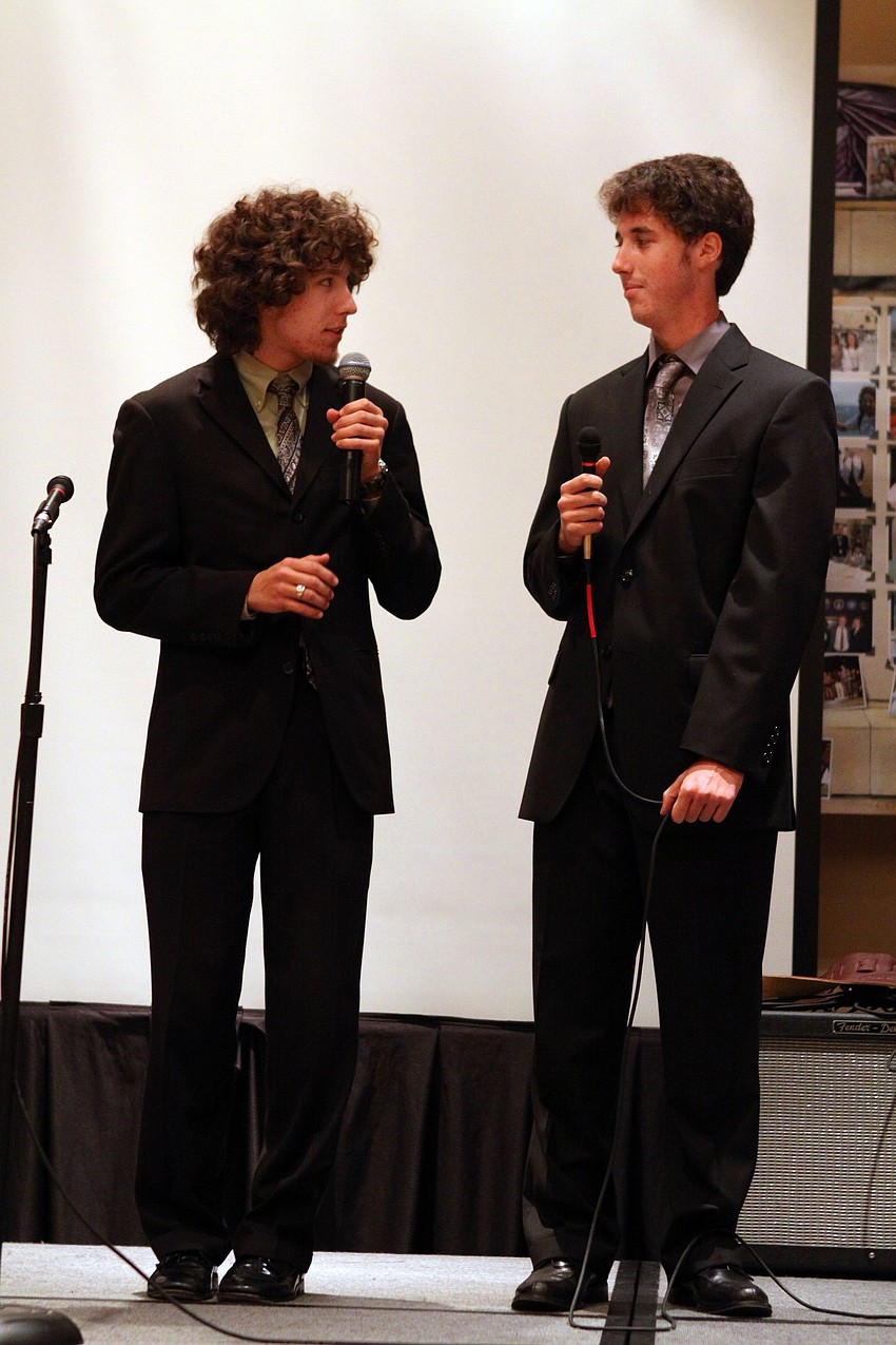 Mitchell Zemil and Sam Blumenstein were the hosts on Feb. 26 at Temple Sinai's 2nd Annual 