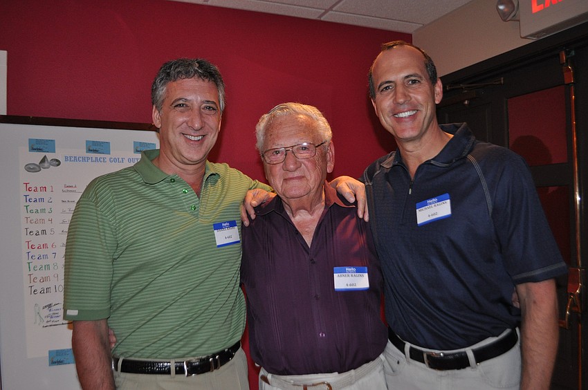 Abner Ragins, center, with sons Daniel Ragins and Michael Ragins