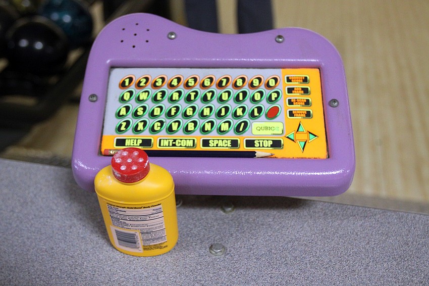 Power was on hand for bowlers to use if their hands felt too slippery while bowling.