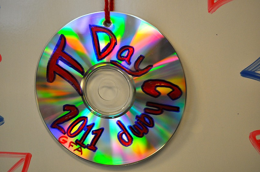 Sierra Van Such was given this CD medal for winning the Pi Day competition.