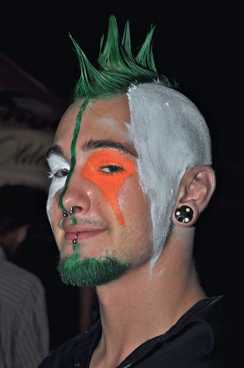 Garrett Brantz and his green mohawk were the life of the party.