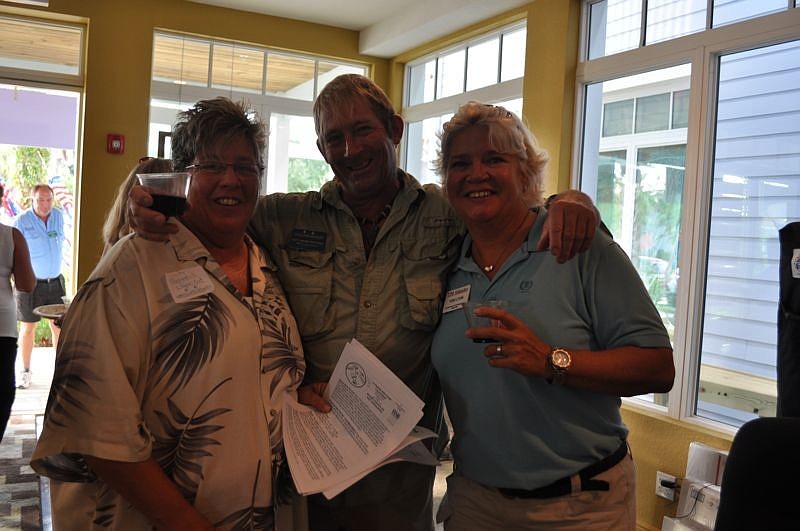Joy Fitzpatrick, Capt. Wayne Guenther and Toni Lyon