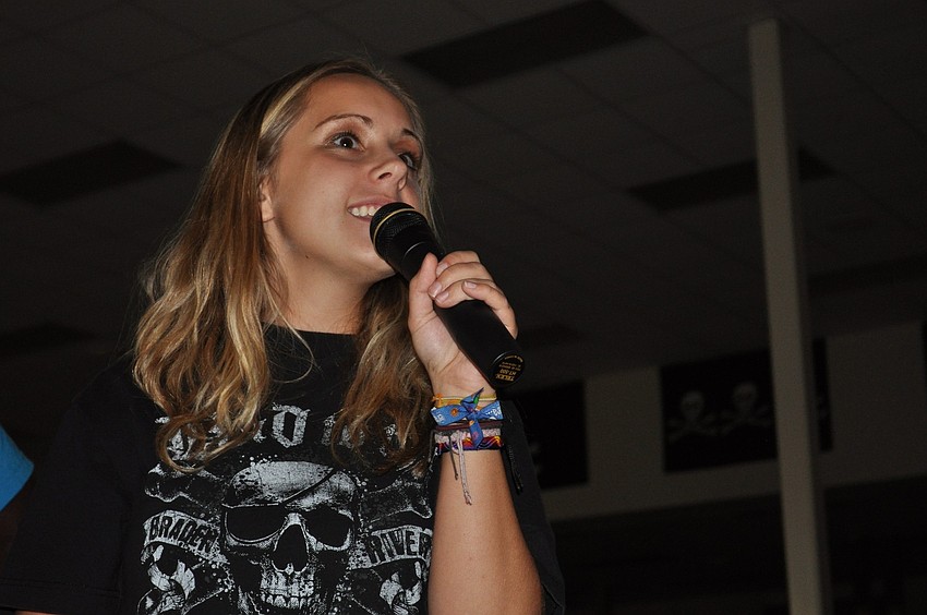 Senior Casey O'Dell announced the first two games at the Clash of the Clashes Oct. 13.