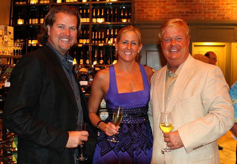 Jeff Hindman, the architect for the Tasting Room, with Candice and Kevin Miller.