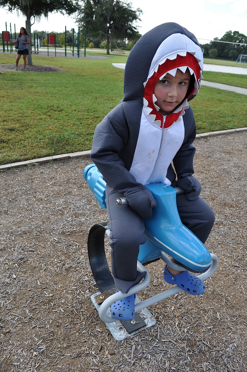 Kaiden Beraud, 4, liked his costume.