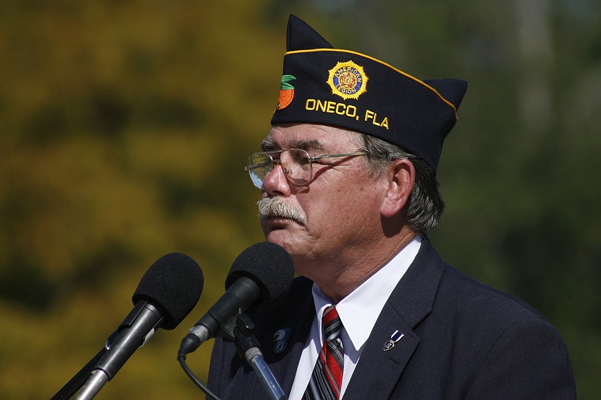 Cmdr. Charlie Shoudy led the opening prayer.