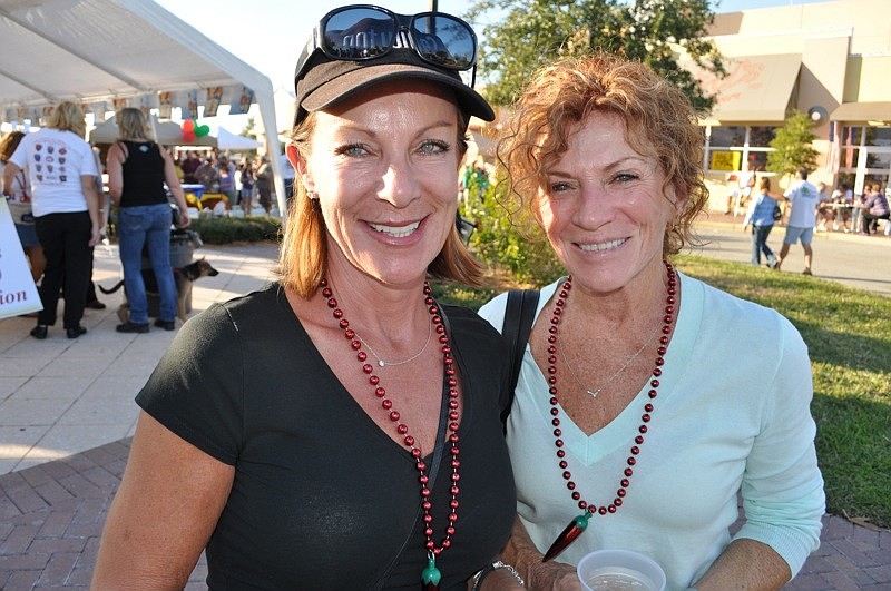 Lori Dillon and J.J. Lusk enjoyed the afternoon outside.