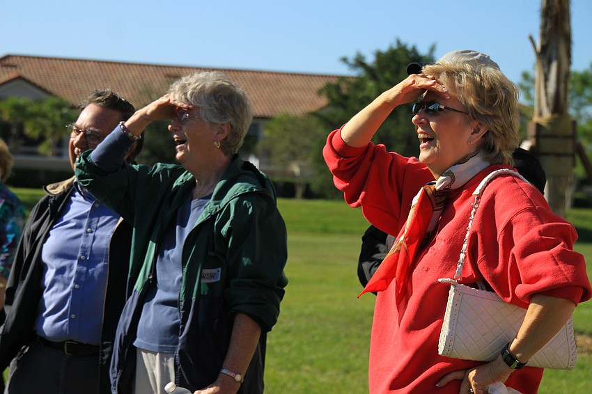 Jack and Connie Byrne and Margaret-Daniels love the look of the new building. Photo by Jamie Moriarty.