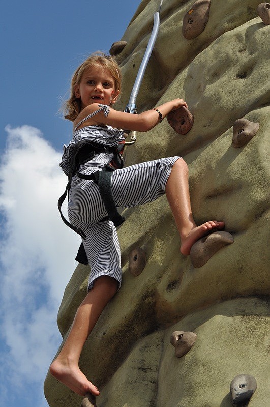 Madeline Frazier showed no fear on the rock wall.