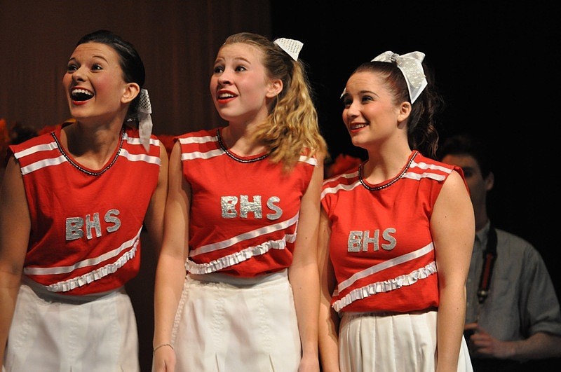 Renee Rogers, Jordan O'Dell and Casey Henshaw played cheerleaders.
