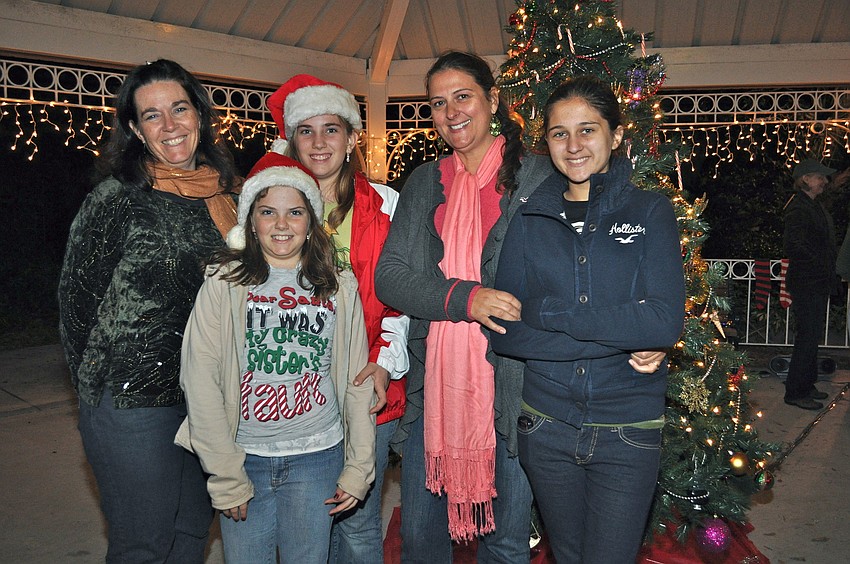 Martha, Lillian and Alice Hefner with Isa and Mira Chauhan