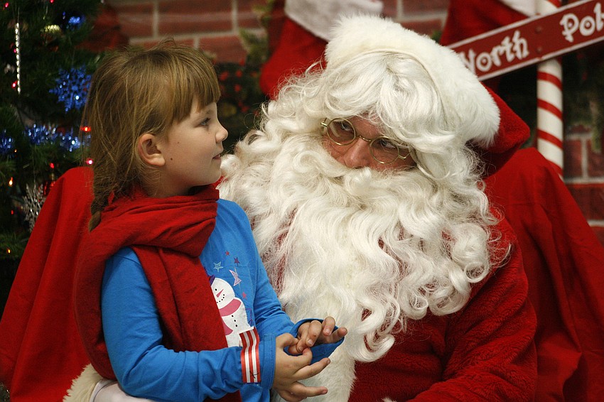 Alexandra Hosford spent some quality time with Santa at this year's event.