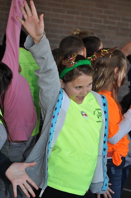 Melissa Lynch strikes a pose as the drumming suddenly halts.