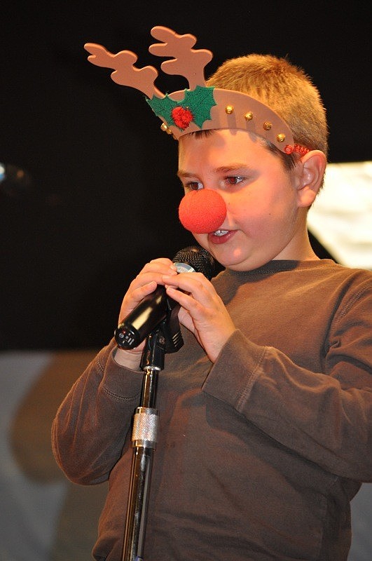 Seven-year-old Tyler Chambers portrayed Rudolph.