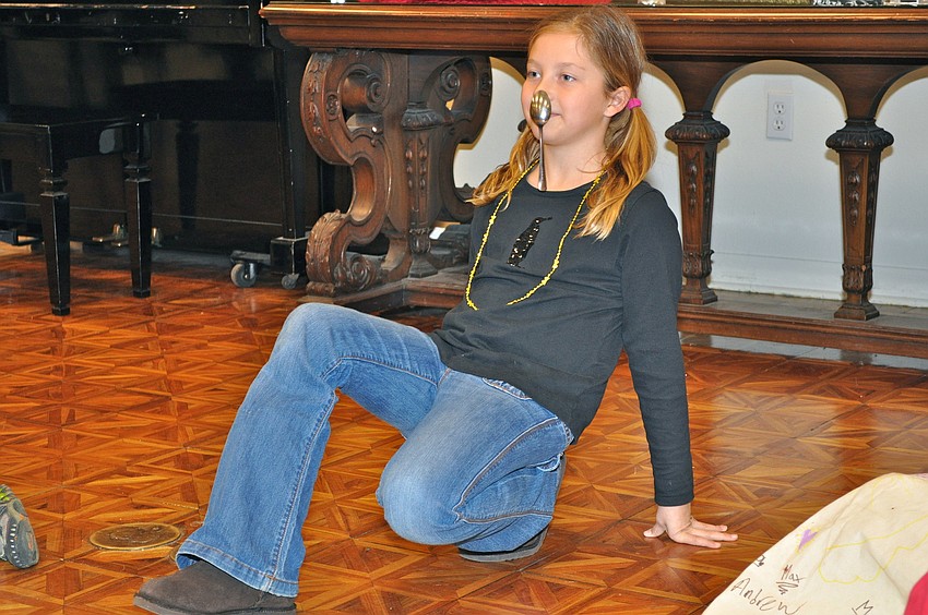 Avery Morse gets down with her spoon.