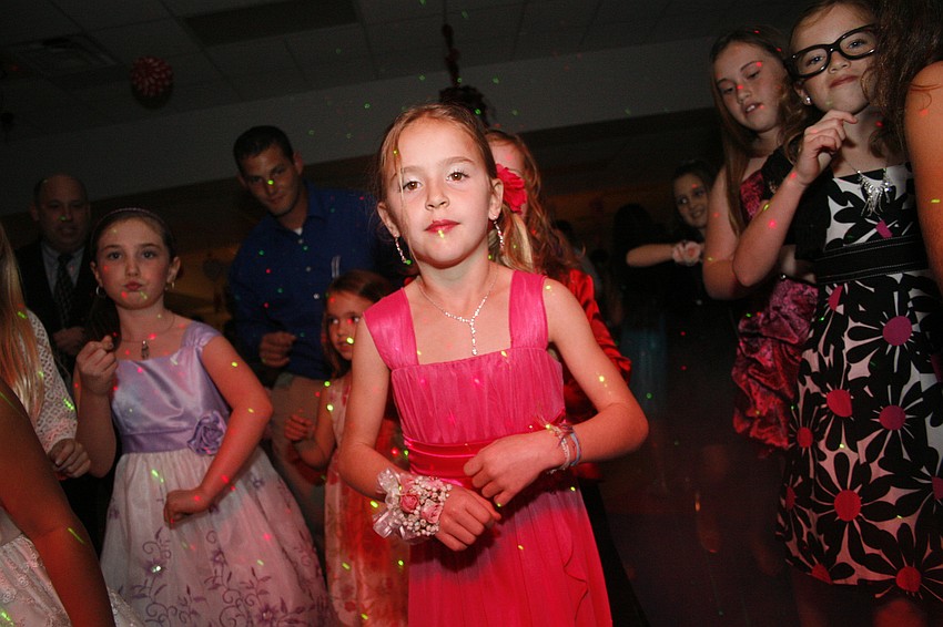 Trinity Glassburn was decked out in pink for this year's dance.
