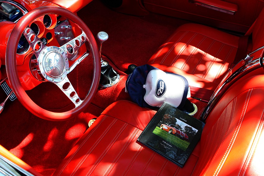 Inside Karl Kudick's 1uva Kinda 1958 Corvette that was on display on Saturday, Feb. 19 at the Sarasota Exotic Car Fest in St. Armand's Circle