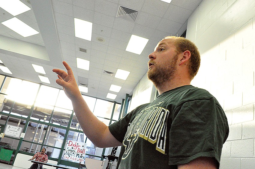 Instructor Frederick Bartelt kept the practice moving.