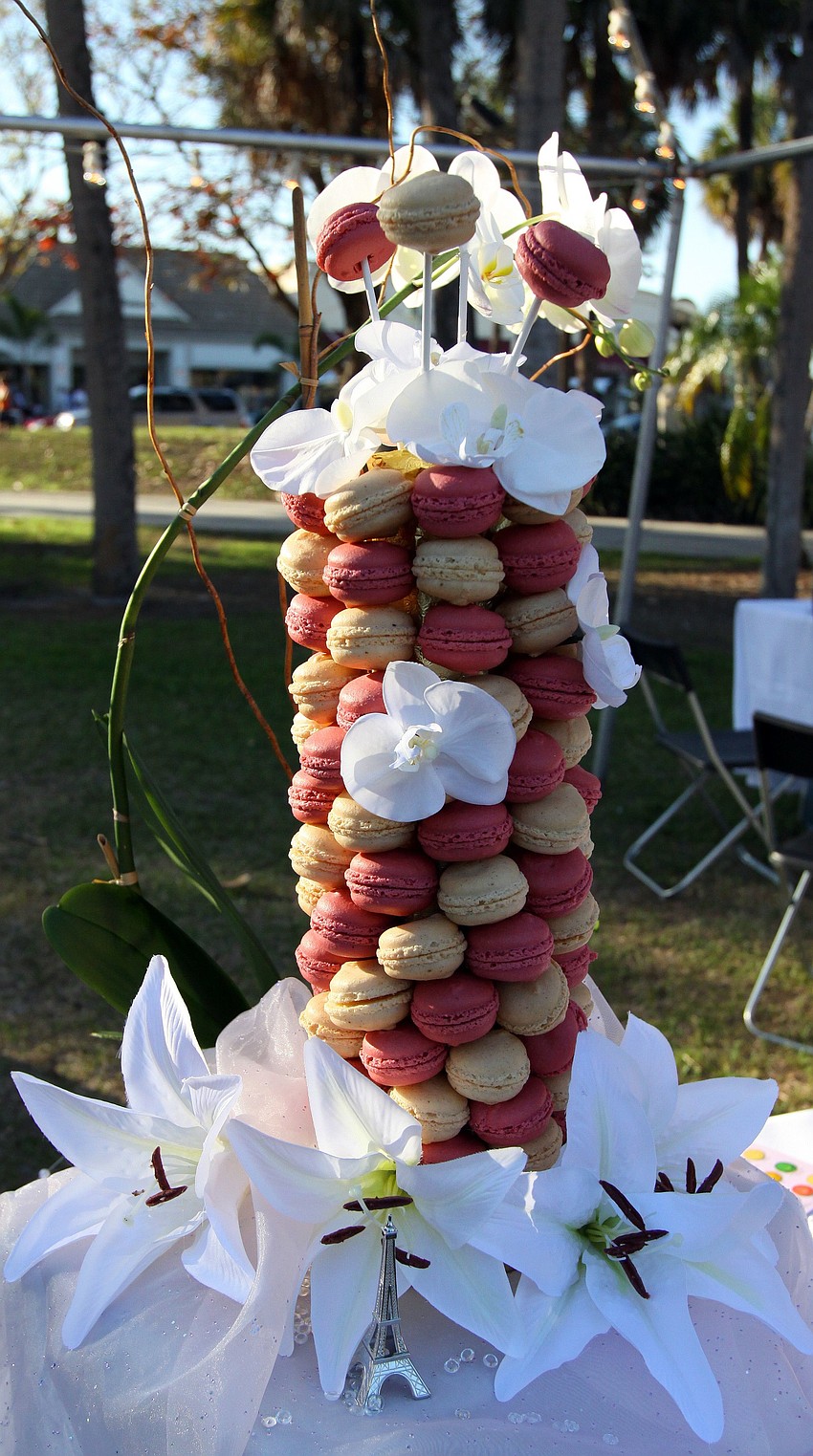 Le Macaron's french pastry display on Saturday, Feb. 26 at St. Armands Circle's Weddings in Paradise Circle of Love event.