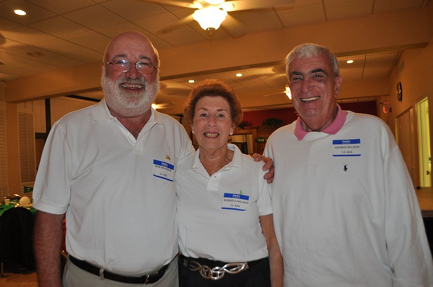 Spelling bee chairs Bob Reardon and Roberta and George Wladis