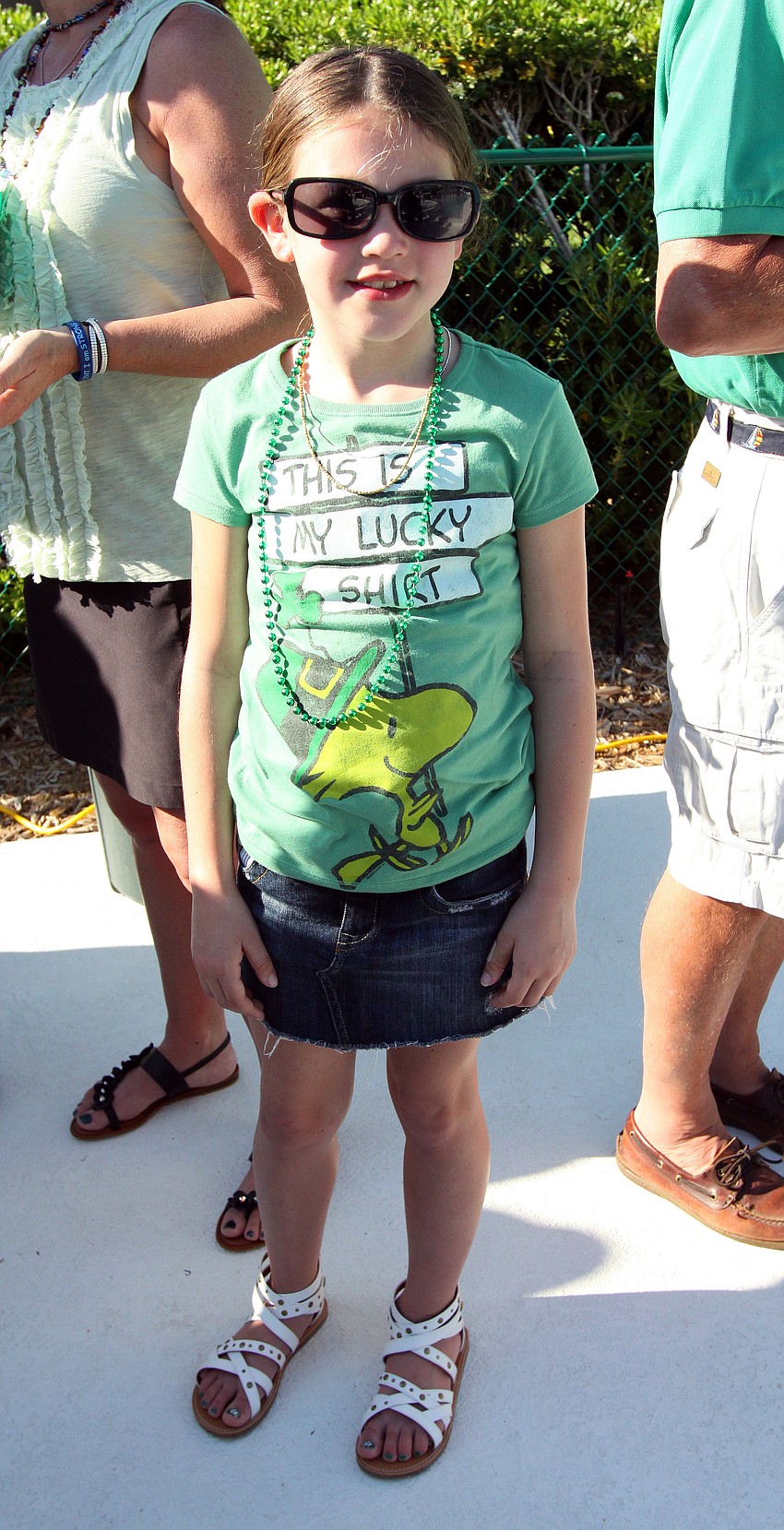 Stephanie Stewart, 8, wore her lucky shirt on Thursday, March 17 during Cedars West's St. Patrick's Day party.