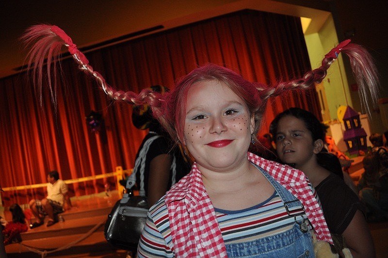 Lindsey Dye, 10, came as Pippi Longstocking.