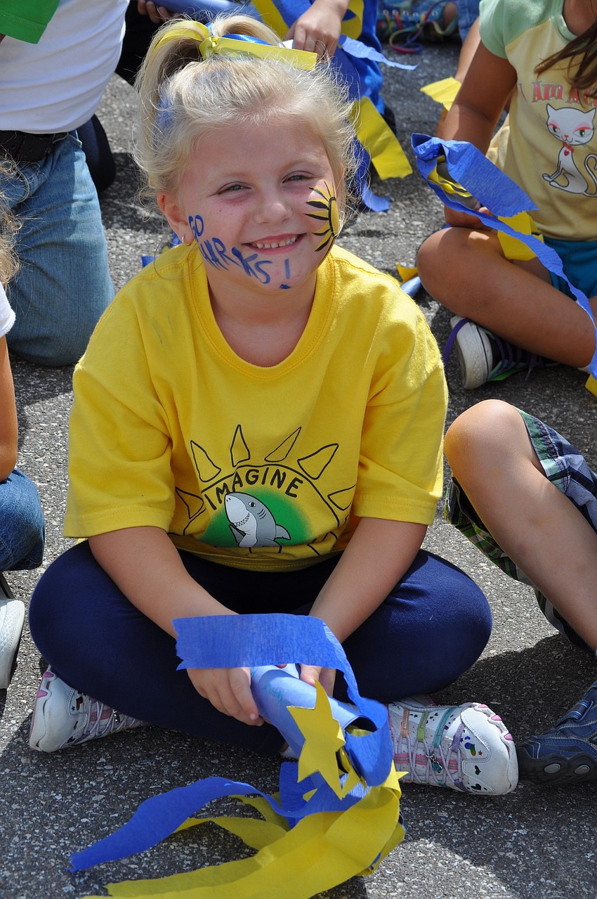 Kathy Porcelli, 7, was full of school spirit.