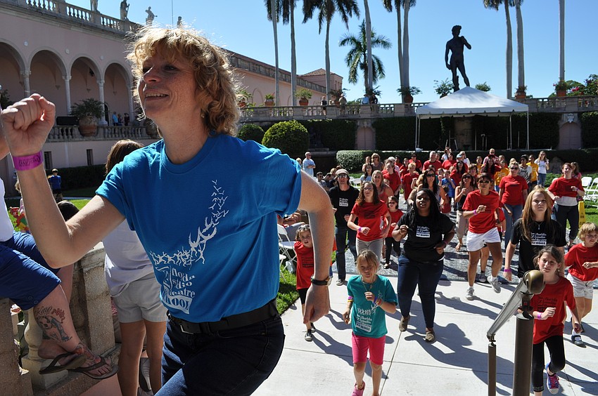 FST education director Beth Duda leads a spontaneous dance 