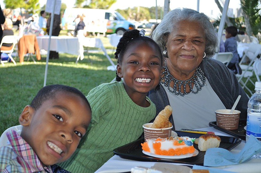 Noah and Leah DuBose with their grandmother, Clara DuBose