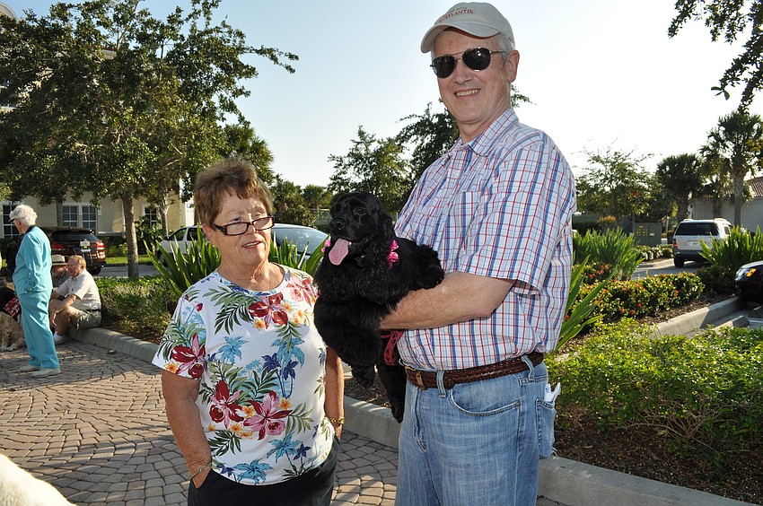 Bunny Nesbit and Bill Hartenstein with Haile, awarded for 