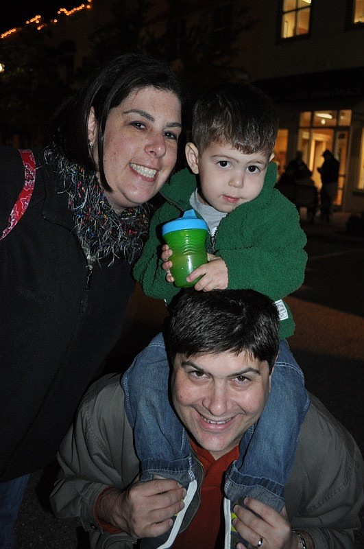 Elyse and Mark Gordon brought out their son, Aaron.